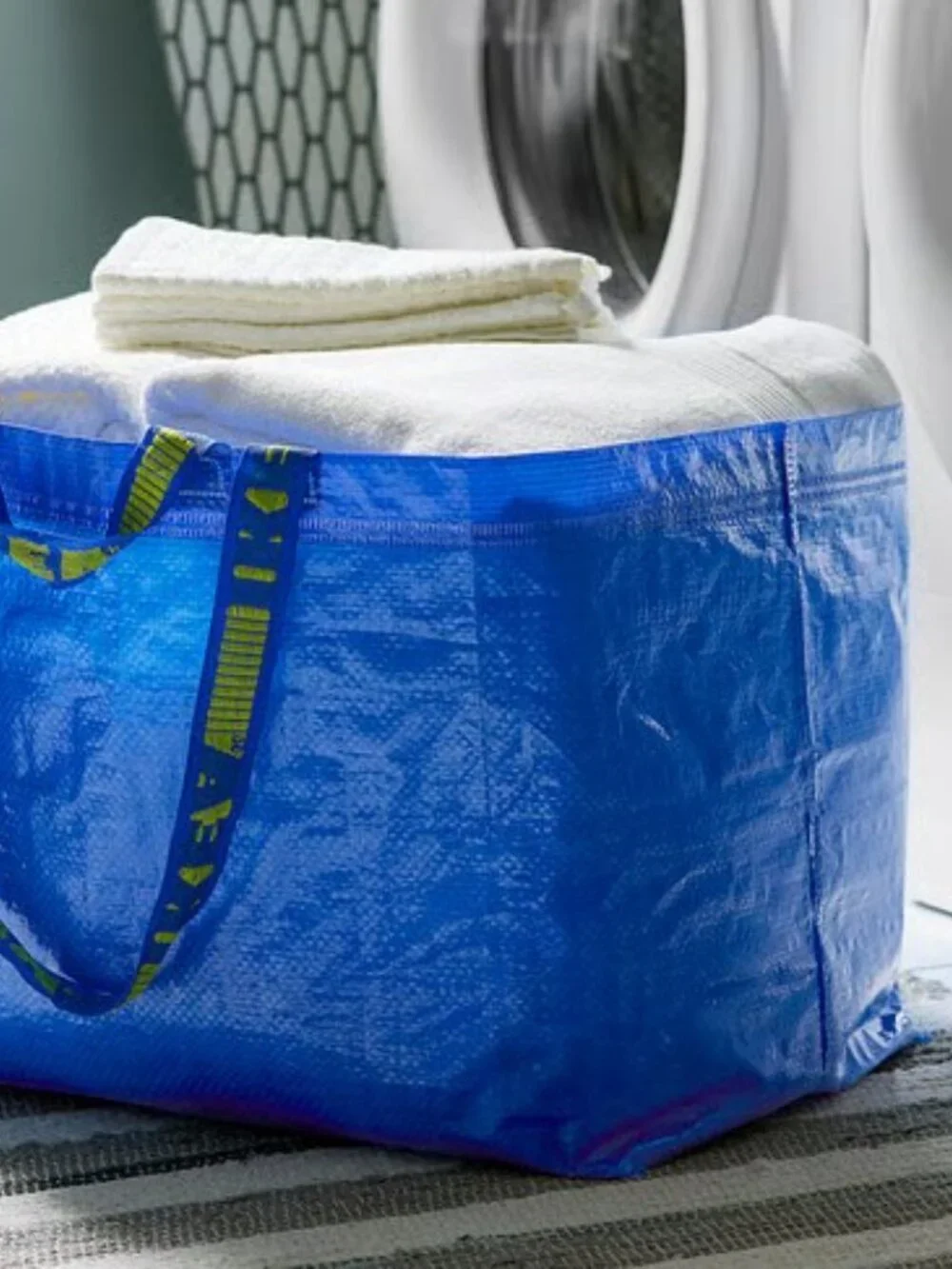 New Ikea Frakta Lg Blue Shopping Bag 21.75